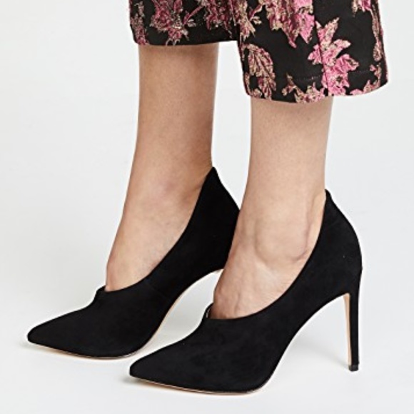 Rachel Zoe Shoes - Rachel Zoe Black Suede Carson Pump Heels